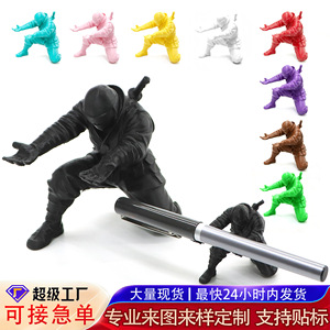 Ninja Figurine Pen Holder 9CM7CM5CM <b>PLA</b> Material Desktop Ornament Personalized Gift Stationery Storage Decor - Product Image 4