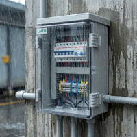 Boîtier de distribution extérieur étanche IP66 en plastique, boîtier électrique anti-pluie pour instruments électroniques, idéal pour les applications industrielles