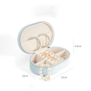 Caja de Joyería de Lujo de Cartón con Cierre Ovalado y Logotipo Personalizado, 15x10x5cm, para Guardar Aretes y Collares de Mujer - Product Image 5