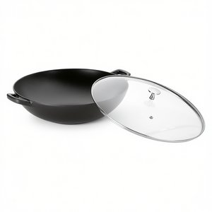 Wok con tapa de vidrio de 30 cm para cocinar a la wok - Product Image 2