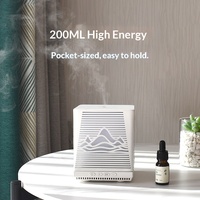 Diffuseur d'aromathérapie, pulvérisateur de parfum, humidificateur, huile essentielle, bruit blanc, veilleuse, ultrasonique, capacité de 200 ml, silencieux, à brancher