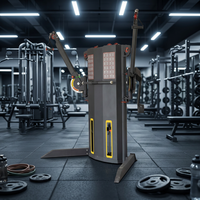 Machine d'entraînement multifonctionnelle à double bras avec paires de poids sélectionnables et articulations multiples pour la musculation en salle de sport