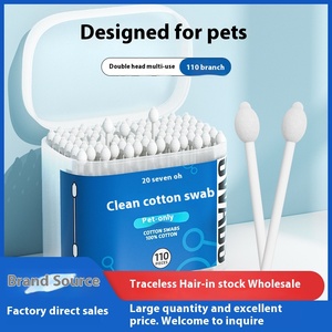 Paquete de 110 bastoncillos de limpieza de oídos de aceite esencial <span class=keywords><strong>para</strong></span> gatos y perros, hisopos <span class=keywords><strong>para</strong></span> mascotas con líquido <span class=keywords><strong>para</strong></span> <span class=keywords><strong>lavar</strong></span> los oídos - Product Image 5