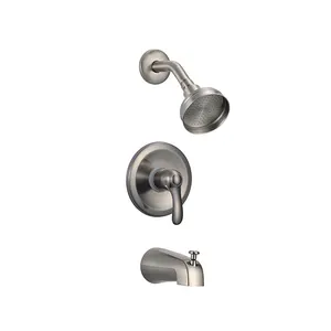 Haijun Watermark da 8 pollici soffione doccia a pioggia <span class=keywords><strong>con</strong></span> un manico singolo rubinetto doccia <span class=keywords><strong>con</strong></span> beccuccio <span class=keywords><strong>vasca</strong></span> valvola beccuccio cromato Kit - Product Image 1