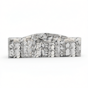 Panier gabion en fer galvanisé argenté 33x15x85cm, conteneur de rangement rectangulaire, style industriel, lot de 2 - Product Image 1