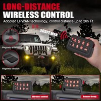 Panel Saklar Nirkabel 8 Tombol LED RGB Mobil 12V Baru, Tahan Air IP65, Aluminium Diecast Universal untuk Truk Offroad 4X4, Kapal, ATV, UTV