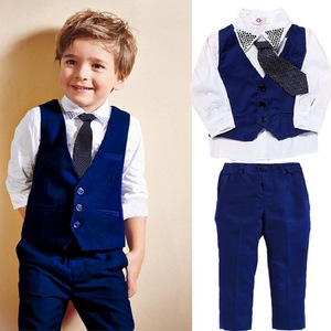 2025 Mùa Xuân 4Pcs Cậu Bé Quần Áo Quý Ông Đặt Kid Quần Áo Blazer Áo Sơ Mi Phù Hợp Với Thiết Lập Cho 2-7 Năm Chàng Trai - Product Image 2
