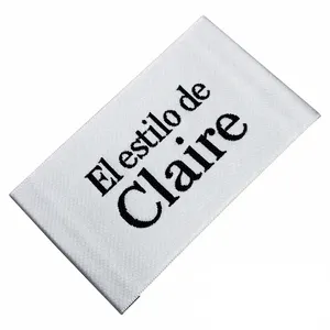 Label kain tenun oem kain kustom logo pribadi untuk sprei garmen