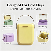 Extérieur Petite Capacité 8L Coloré Boîte Isolé Fruits Portable Refroidisseur Seau À Glace avec Poignée Hôtesse Réchauffeur De Nourriture Chariot