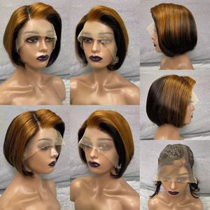 T Part <strong>Wig</strong> 10A Grade <strong>Short</strong> Human Hair <strong>Wigs</strong> Hot Sale Colored Pixie Cut Human Hair <strong>Wigs</strong> - Product Image 2