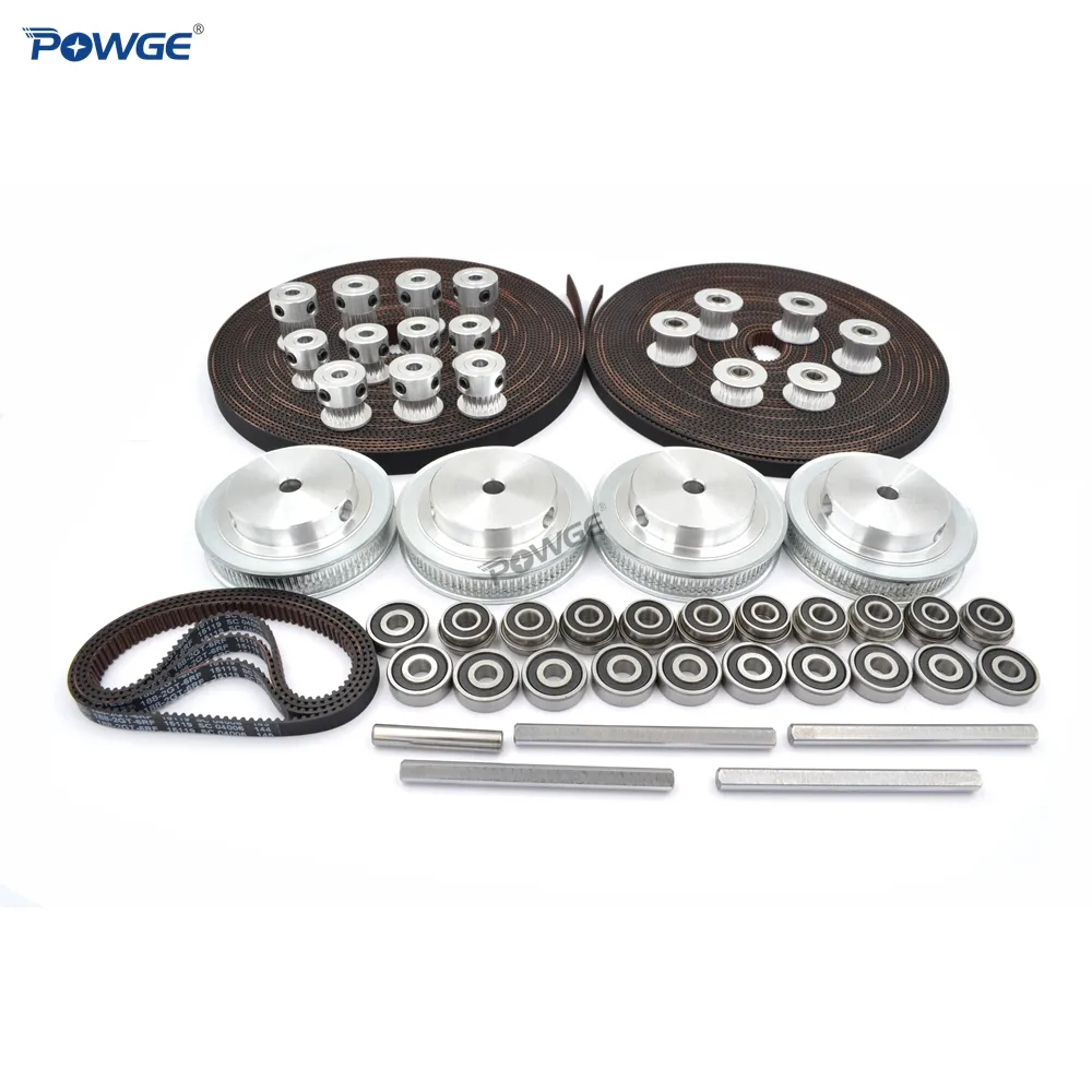 POWGE VORON 2.4 Set GT2 LL-2GT RF açık zamanlama kemeri 2GT 16T 80T 20T diş kasnağı 188-2GT mili rulman 625 F695 2RS hareket parçaları