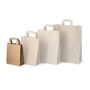 Sacs en papier kraft légers et portables pour cadeaux et courses, format générique S, 18x8x22 cm, recyclables - Product Image 2