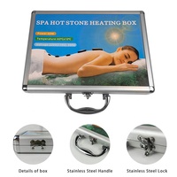 Kit chauffant en basalte noir, vente en gros, pierre de spa, ensemble de massage en pierre chaude