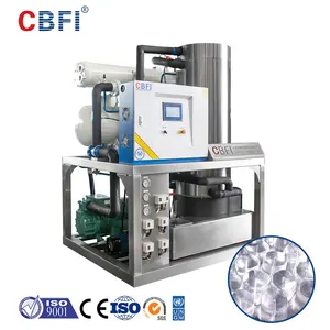 CBFI 1 टी 2 टन 5 10 15 20 25 30 टन स्वत: बर्फ ट्यूब बनाने की मशीन/औद्योगिक बर्फ निर्माता के लिए शांत पेय