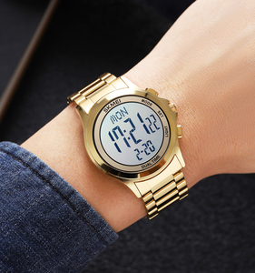 סיטונאי חדש 2271 skmei עמיד למים relojes hombre persalizado נירוסטה יוקרה דיגיטלי יוקרתי לגברים שעון זהב - Product Image 5