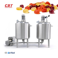 Machine à bonbons en acier inoxydable CST100L/200L/300L, ligne de production automatique de bonbons avec contrôle précis de la température, neuve