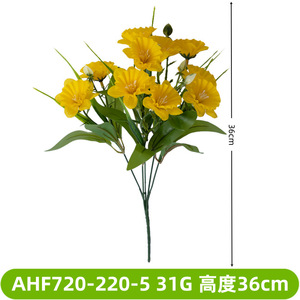 Bouquet de narcisses artificiels en soie, fleurs pour décoration de mariage, arrangement de vase pour la maison, respectueux de l'environnement, fabriqué en Chine - Product Image 3