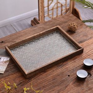 Wooden <b>Tea</b> <b>Tray</b> Multi Size Solid Paulownia Wood Retro Serving <b>Tray</b> For <b>Tea</b> And Snacks - Product Image 3