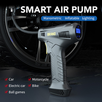 Compresseur d'Air Portable Multi-Mode Sans Fil Digital HF8166 Type Pistolet à Pompe Gonfleur pour Pneus de Voiture et Vélo, Ballons