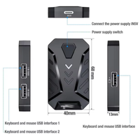 Clavier souris convertisseur de câble de téléphone Android manger du poulet trône