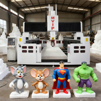 Routeur CNC 5 axes pour la fabrication de coques de bateaux et de modèles de voitures, grande machine de fraisage 3D à portique pour mousse et bois