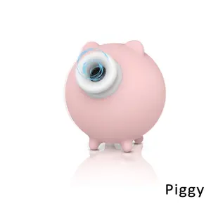 Cute Animal Pig Vibrator Sex Toy with 10 Sucking Speed Massager for Clitoral and Breast Ready to Ship Products