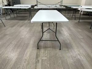 Adjustable <strong>Folding</strong> <strong>Dining</strong> and Hospital Use <strong>Tables</strong> and Chairs Rectangular Plastic Portable <strong>Folding</strong> <strong>Tables</strong> with Metal Frame - Product Image 3