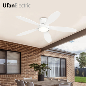 Hiện đại 52 inch quạt trần với đèn LED tuôn ra gắn kết cấu hình thấp <span class=keywords><strong>fan</strong></span> với 5 lưỡi và điều khiển từ xa - Product Image 2