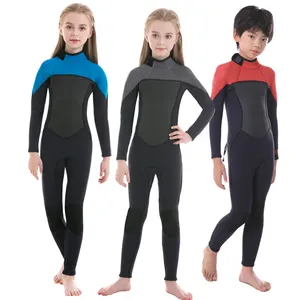 Wetsuit 2.5MM Cô Gái Chàng Trai Một Mảnh Áo Tắm Ấm Dài Tay Chống Nắng Lướt Phù Hợp Với Quần Áo Lặn Của Mẹ