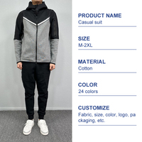 Survêtements pour hommes, vente en gros, Logo de marque imprimé personnalisé, ensemble deux pièces, Sweat-shirt, survêtement