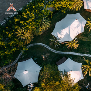 Tienda de Campaña Kawagebo Kamp Hexagonal de Vidrio 7x7m de Lujo para Glamping en Resort con Estructura de Acero Casa de <span class=keywords><strong>Safari</strong></span> para Familia Grande Tipo <span class=keywords><strong>Hotel</strong></span> Lodge con Baño - Product Image 3