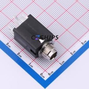 PJ-629HA-EP Audio Connector (Headphone) Through hole Component (THT) Connector 500mA 50V Phosphor Copper Silver - Product Image 1