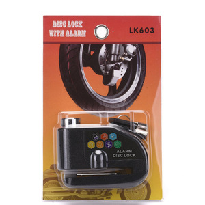 Cerradura de alarma de bicicleta, candado de alarma de bicicleta de freno de disco de motocicleta, 110DB, antirrobo, cómodo, <span class=keywords><strong>Cable</strong></span> de callejón de Zinc, candado de bicicleta con llaves - Product Image 2