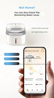 Fontaine à eau sans fil pour animaux de compagnie, 4400 mAh, longue durée de vie de la batterie, fontaine à eau automatique pour chat et chien, 3 modes, filtre à 5 étapes