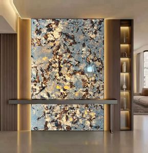 Grandes dalles de quartzite naturel bleu montagne polies, modernes, imperméables, avec garantie d'un an pour salle de bain et cuisine - Product Image 4