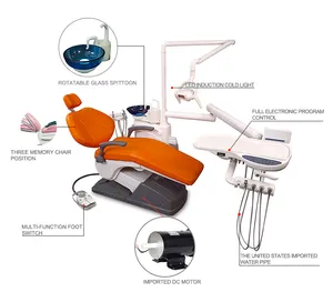 كرسي طبيب أسنان عالي الجودة بجدول دائري ومزود بقائمة أسعار ومعدات طبيب الأسنان