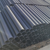 Tuyau ondulé à double paroi en HDPE DN300-DN1200, tube de drainage des eaux usées souterraines pour la construction routière municipale