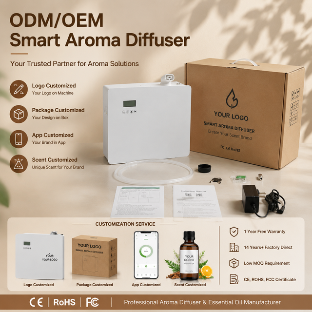 For 1000ML Commercial HVAC Scent Diffuser with Remote Control