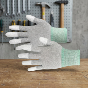ถุงมือควบคุมไฟฟ้าสถิตทำจากหนังเทียมผลิตจากเกาหลี - Product Image 3