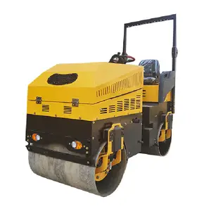 Chinese supplier 2 ton road roller with double drum hydraulic vibrating compactor machine road roller with good quality