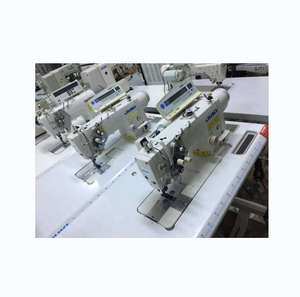 Máquina de coser <span class=keywords><strong>industrial</strong></span> de alta resistencia serie LH3588A, cabezal semiseco, puntada de 2 agujas para fabricación de prendas de cuero y tela - Product Image 1