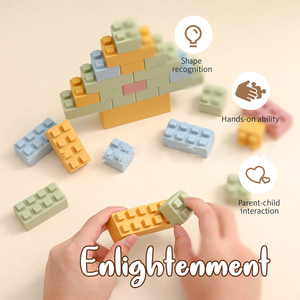 Gioco Educativo <span class=keywords><strong>Montessori</strong></span> in Silicone con Blocchi Impilabili per Bambini 13-24 Mesi Benefici Educativi Precoci - Product Image 3