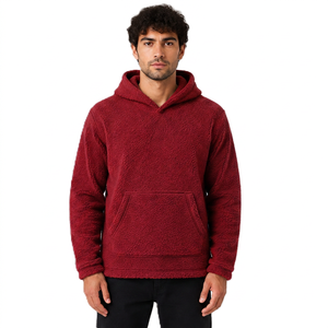 Custom men Thick Plush Sherpa Hoodie Men's Thermal Sherpa Hoody <b>zip</b> outdoor hoodies hiking clothes apparel for customization - Product Image 1