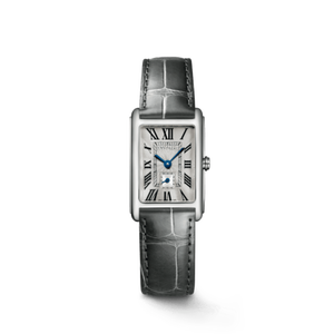 <b>Rectangular</b> Case Automatic Mechanical <b>Watch</b> with Roman Numeral Dial and Leather Strap Longinesing - Product Image 1
