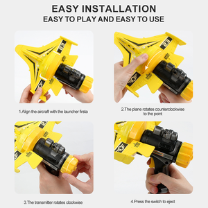 2022 New Eva Aircraft Launcher Toys Children Outdoor Foam Plane Gun Glider Rotary Ejection <strong>Catapult</strong> Toys for Kids - Product Image 6