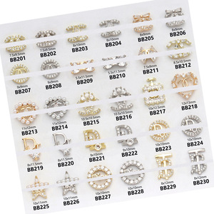 Qianya nuevo Kawaii moda Zircon Nail Charms lindo lujo joyería DIY diseño oreja anillo mano <span class=keywords><strong>llavero</strong></span> accesorios Nail Art Kaws - Product Image 1