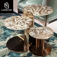 Base moderne de luxe unique d'acier inoxydable de peinture pour la table basse ronde de conception de salon