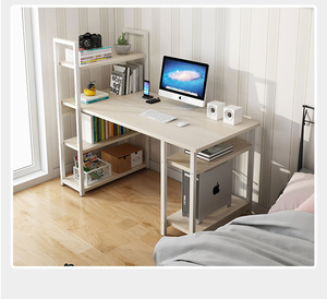 Escritorio de Computadora Simple con Estantería para <span class=keywords><strong>Oficina</strong></span> en Casa, Dormitorio y Habitación de Estudiantes, Escritorio para Alquilar - Product Image 3