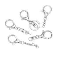 Mini mousqueton pivotant en forme de griffe de homard avec ressort, porte-clés, anneaux de clés, connecteurs de chaîne, apprêts pour la fabrication de bijoux DIY et pendentifs