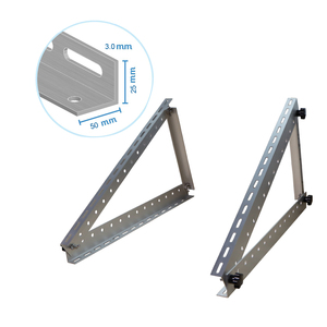 Soporte Ajustable para Panel Solar de Aleación de Aluminio de 3.0 mm de Grosor, 118 cm, 46 Pulgadas, 1 Par, - hasta 600 <span class=keywords><strong>W</strong></span> - 0-90 Grados - Product Image 2
